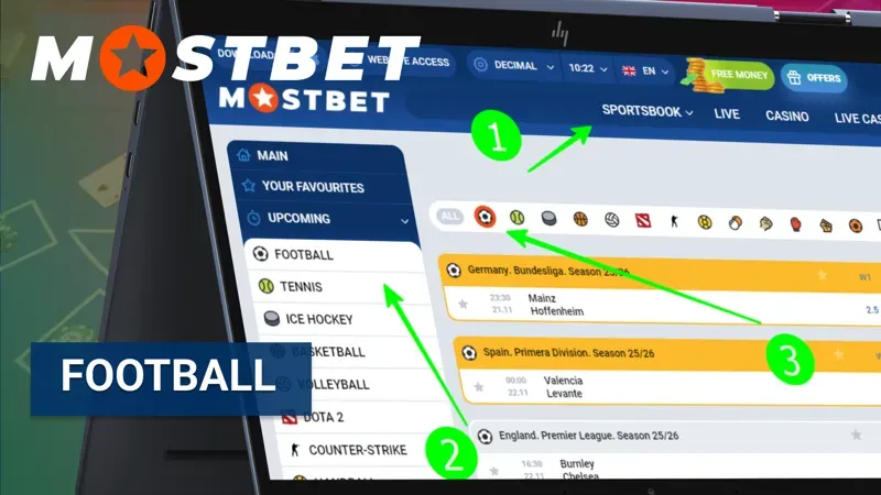 Football Betting Local and International Matches at Mostbet